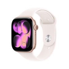 Apple Watch Series 11 GPS Cellular 46mm Rose Gold Aluminum Case with Pink Band