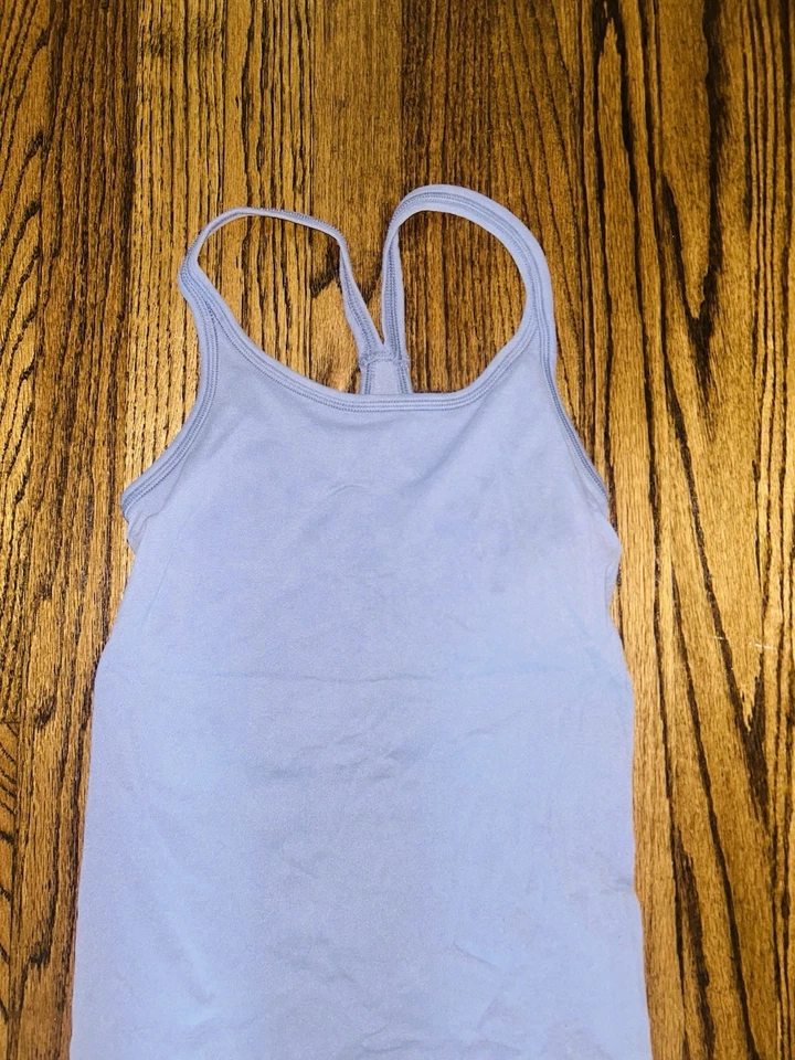 Sujetador deportivo incorporado azul claro gris espalda carrera entrenamiento entrenamiento XS Foto 3 de 4