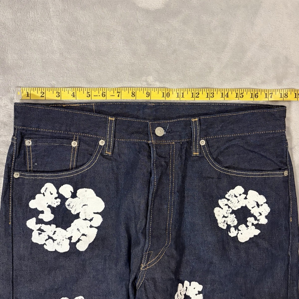 Denim Tears X Levi's Jeans Selvedge Denim Fits Mens Size 36x31