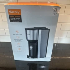 Sboly SYCM-3000 Grind & Brew Coffee Machine with Travel Mug New Open Box