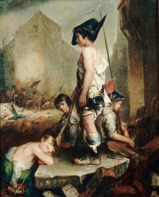 Philippe Auguste Jeanron die kleinen Patrioten 1830 Kunstdruck Poster Wanddeko Qu