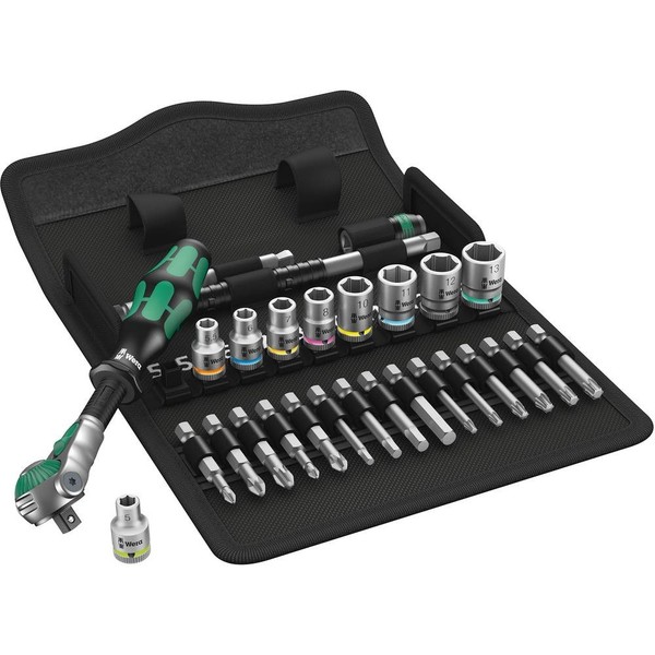 Wera 8100 Sa Zyklop Speed SteckschlüSselsatz Metrisch 1/4 (6.3 Mm) 28Teilig-image