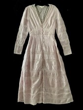 Love Shack Fancy Size 2 Ellitia Dress Light Lilac Pink Lace Long Sleeve $695 New