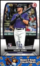 Nolan Jones 2023 Bowman #74 Colorado Rockies Rookie RC