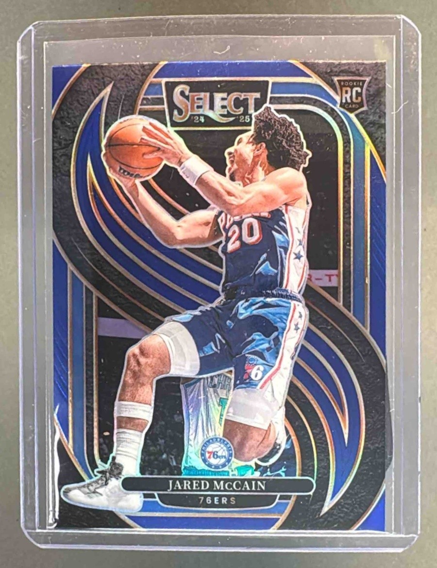 Jared McCain 2024 Panini Select #184 Blue Prizm Premier Rookie RC
