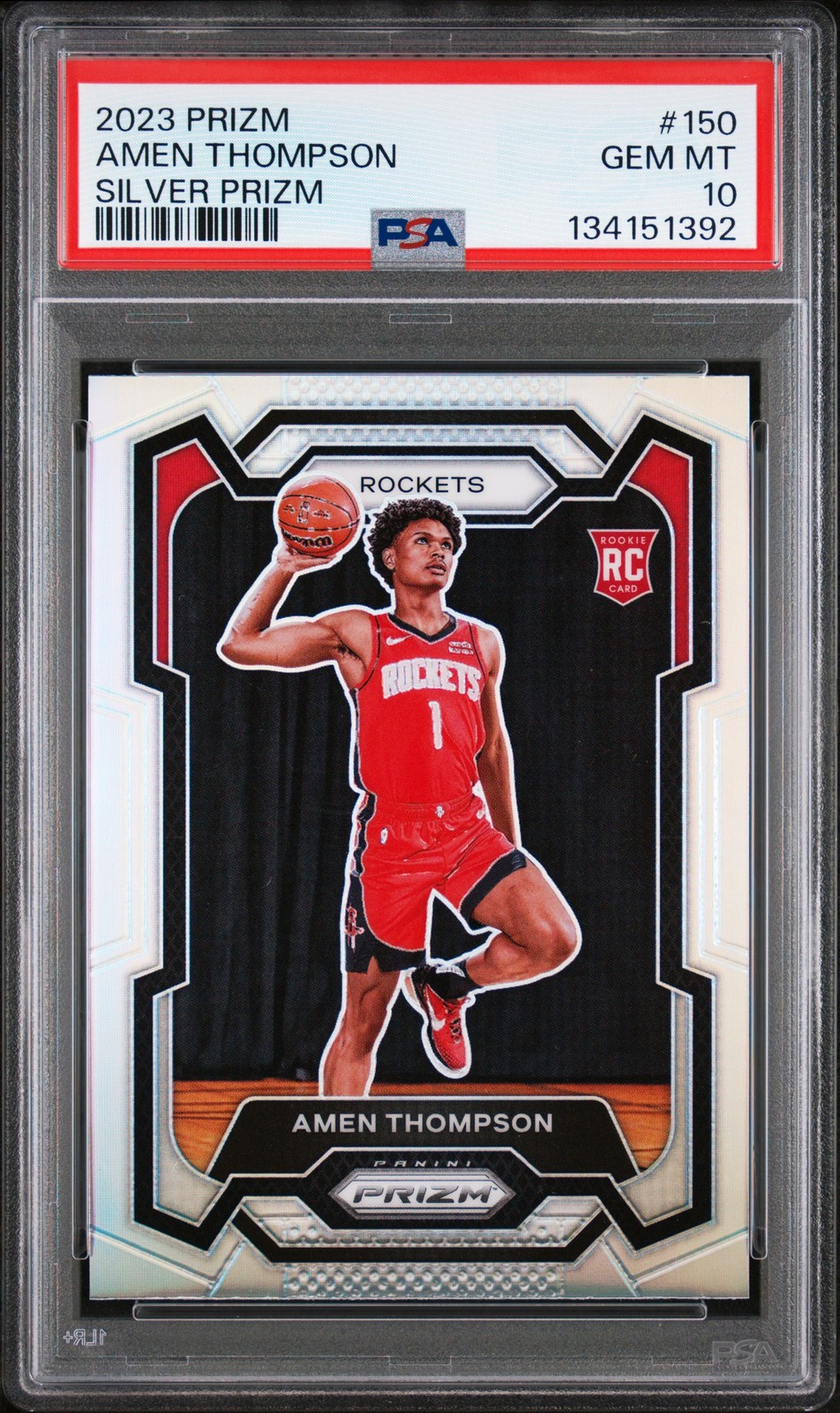 2023 PANINI PRIZM SILVER PRIZM #150 AMEN THOMPSON PSA 10
