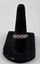 925 Sterling Silver Size 7 Glass Ring 2.71g