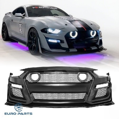 #ad For 2018 2023 Ford Mustang GT500 Style Front Bumper kit LED Grille Replacement $595.00