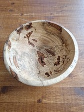 Hand Turned Burl Wood Bowl 6in Diameter Gorgeous Signed By Artist