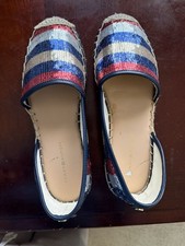 Tommy Hilfiger Rojo AzulCarlisse Alpargatas Planas Lentejuelas Gruesas Plataforma 7M