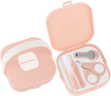 Baby Nail Care Set, 5 in 1 Baby Nail File Clippers Infant Grooming Kit Manicure