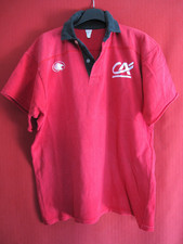 Maillot Rugby LE ROC Rouge vintage ancien Coton rare Porté n° 2 - XL