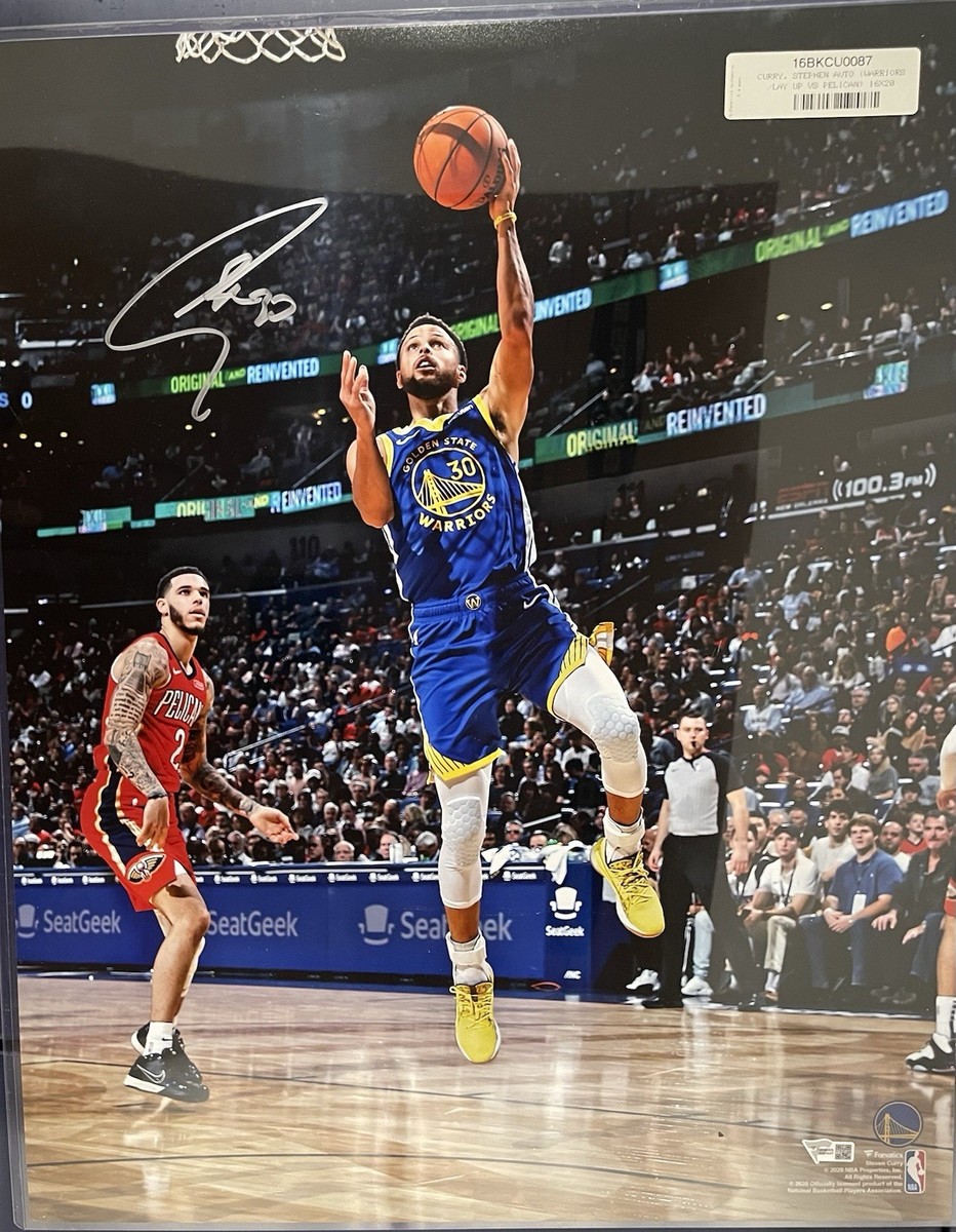 Steph Curry Signed Golden State Warriors On Poster Auto 16x20in