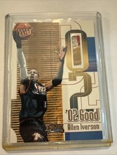 ( Team Logo ) Allen Iverson 2001-02 Fleer Ultra '02 Good Game Jersey 76ers. Rare