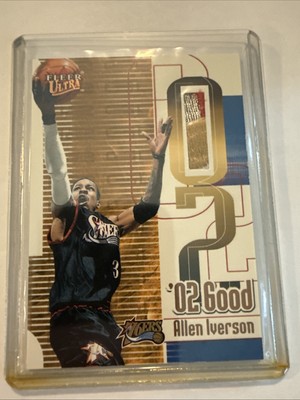 ( Team Logo ) Allen Iverson 2001-02 Fleer Ultra '02 Good Game Jersey 76ers. Rare