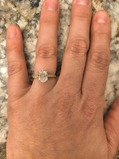 2.75ctw Cushion Diamond Engagement Ring Clarity Enhanced 18K Yellow Gold