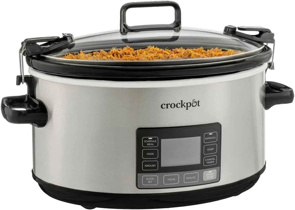 7-Quart Slow Cooker Portable Programmable with Timer Leak-proof Lid Gathering