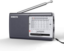 D219 Radios Portable Am Fm with Strong Reception Compact Design, Small Gray