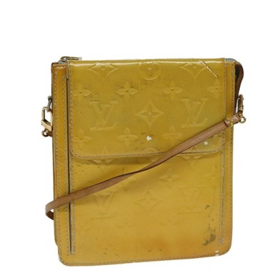 LOUIS VUITTON Monogram Vernis Motto Accessory Pouch Gris M91030 LV Auth 75041