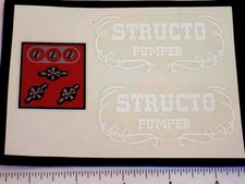 Structo Fire Department Pumper Truck Sticker Set ST-100