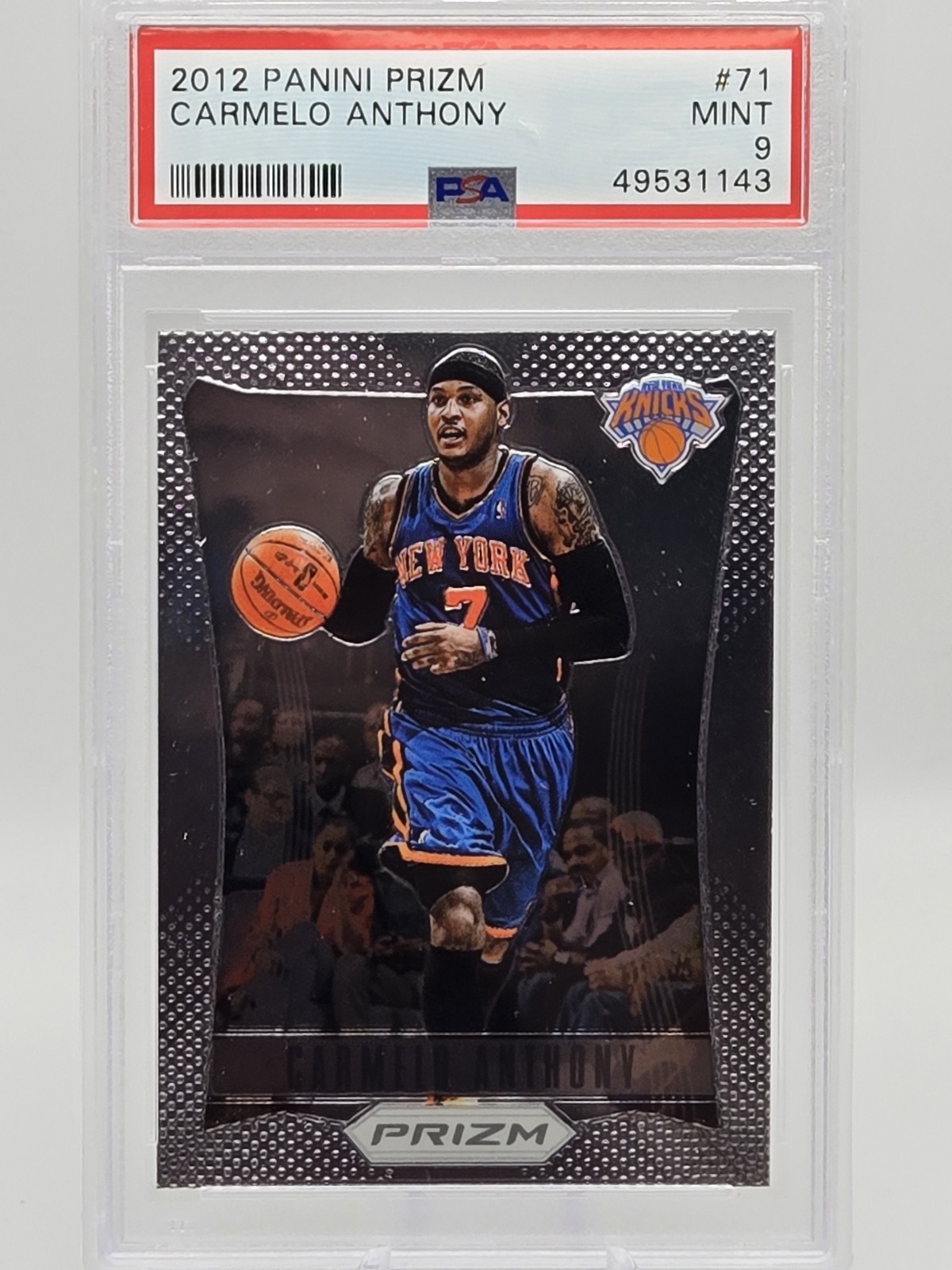 2012-13 Panini Prizm #71 Carmelo Anthony PSA 9 Mint New York Knicks