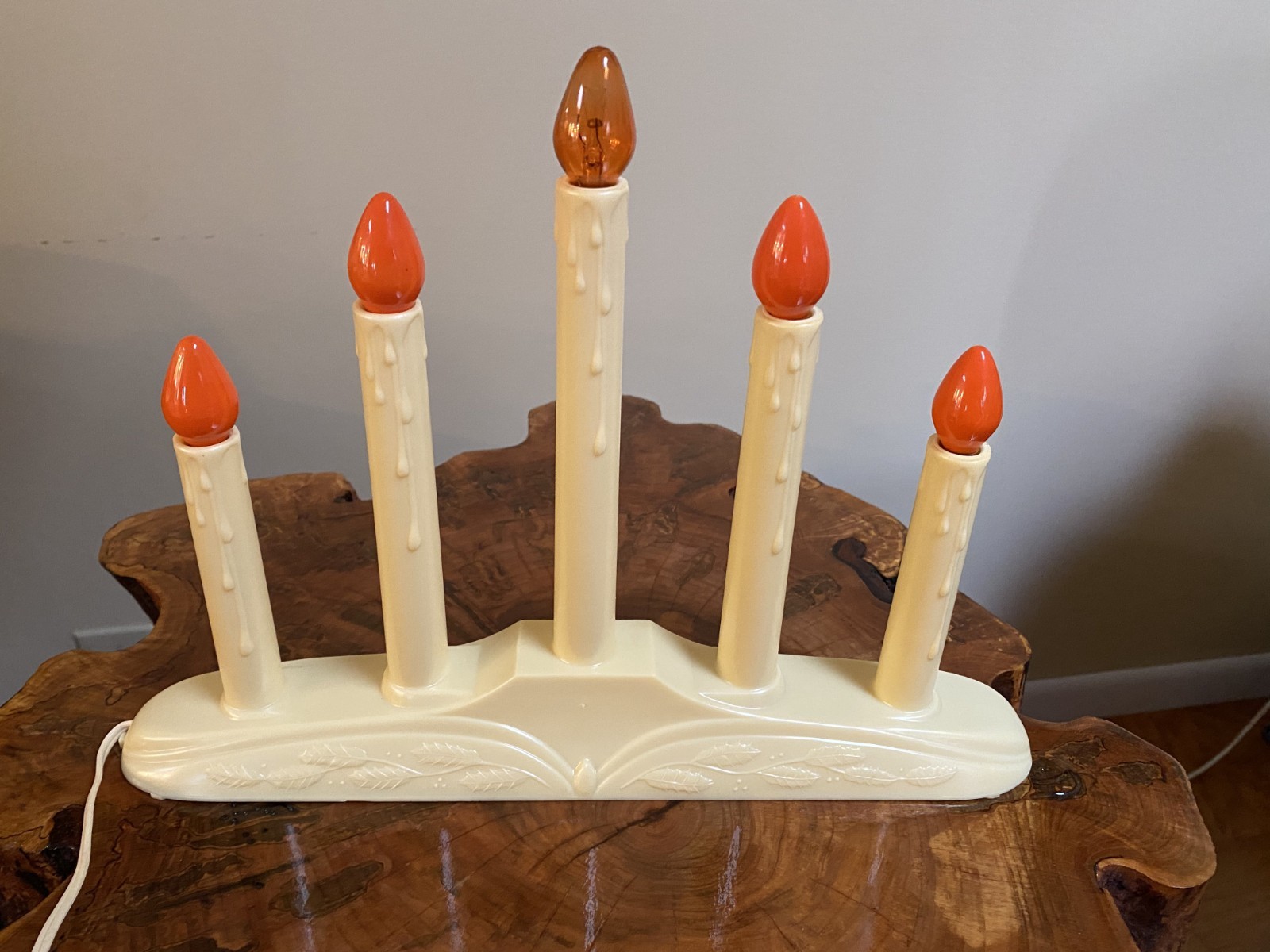VINTAGE Candelabra Drip Candles Candolier - (5) LIGHTS - w/BOX