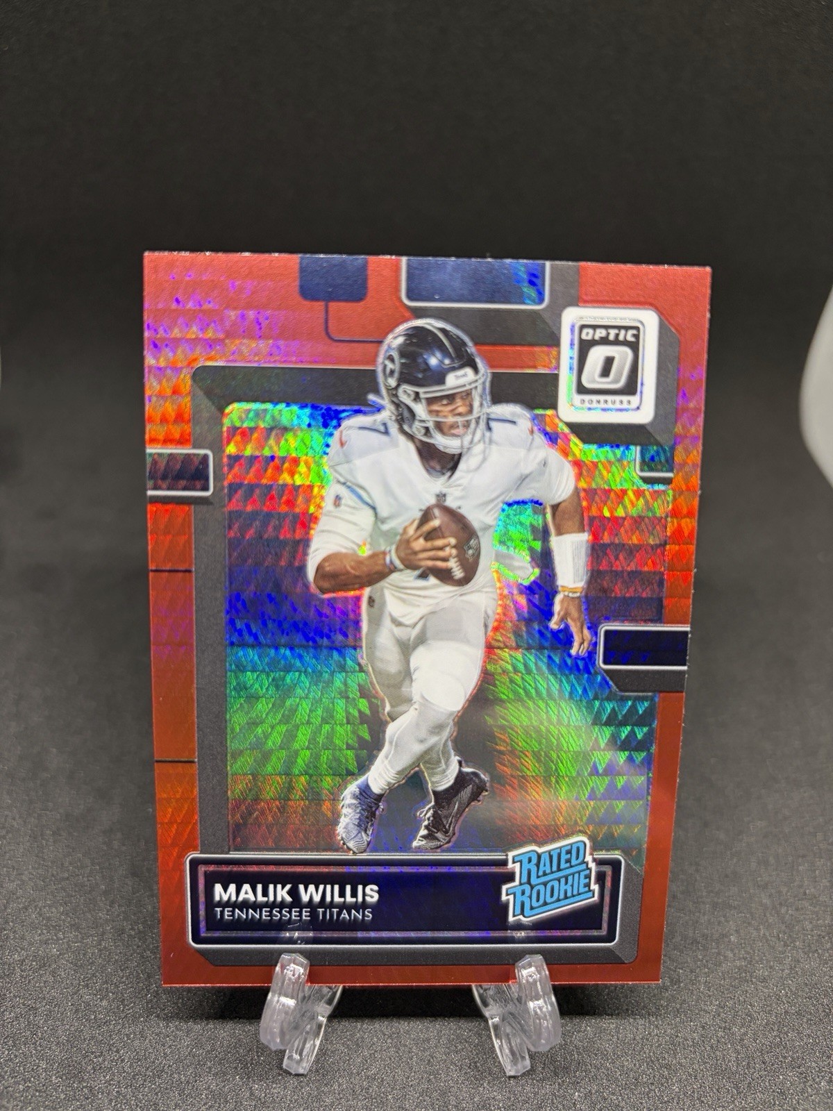 Malik Willis 2022 Optic Rated Rookie Red Hyper Prizm RC #203 DOLPHINS