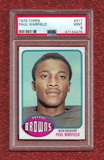 1976 TOPPS #317 PAUL WARFIELD PSA 9 MINT POP 36 HOF BROWNS DOLPHINS OHIO STATE