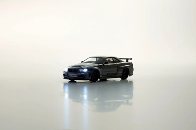 京商　1/64 SKYLINE GT-R34 CRS motnシステム Kyosho 1:64 Nissan Nismo GTR R34 CRS Version Gray MOTN LED Base