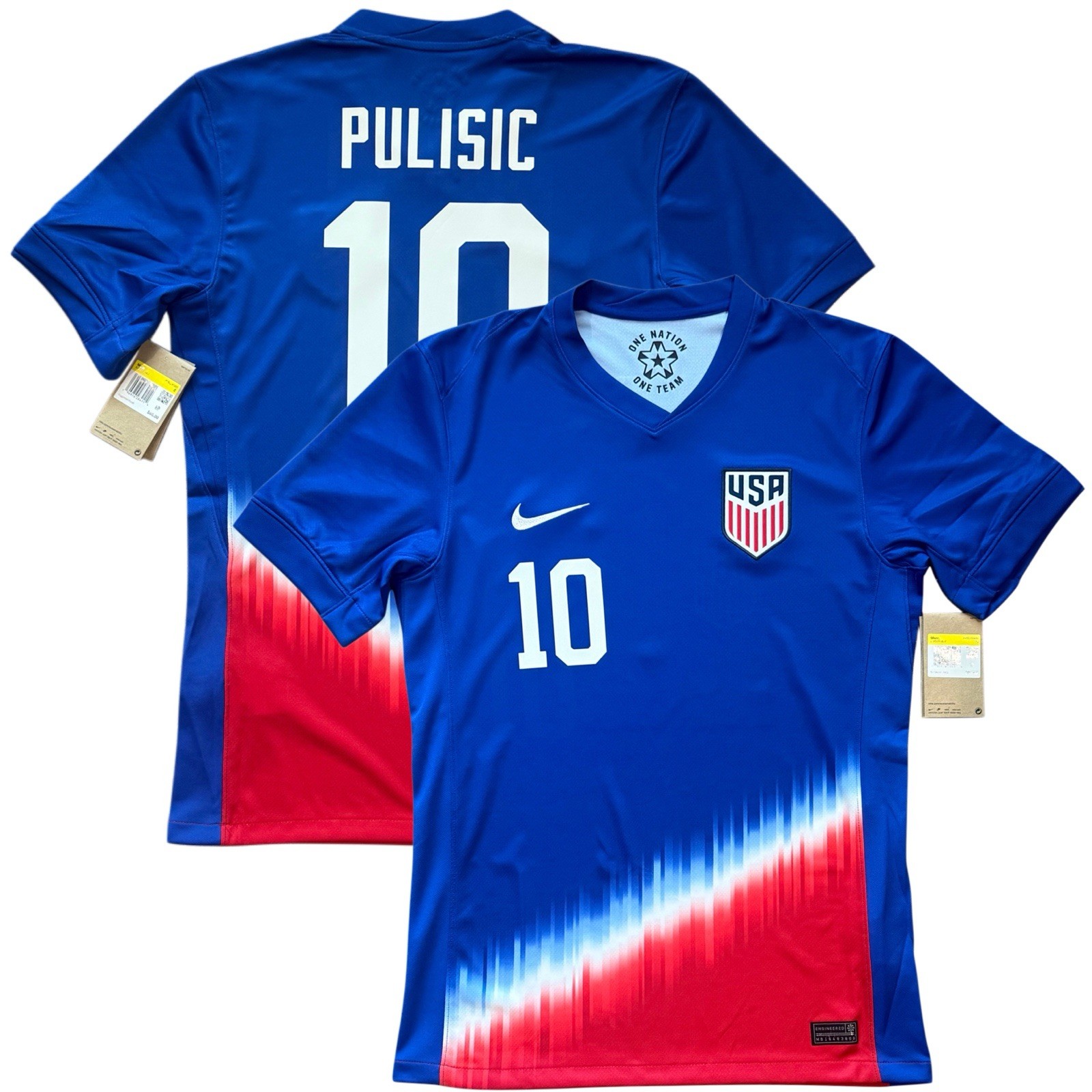 2024 USA Away Jersey #10 Pulisic Small Nike Soccer Copa America USMNT Kit
