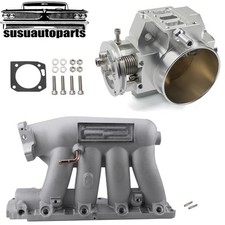 Silver Intake Manifold70mm Throttle Body For Honda Acura K-series K24a2 K20z3