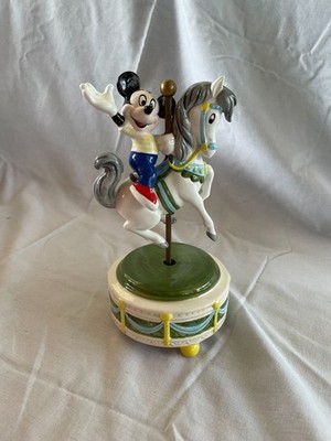 Schmid Mickey Mouse on Carousel Horse music box
