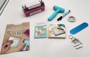ImpressArt Kit Hammer + Block W/ Bridgette Uppercase Letter Metal Stamps Set 