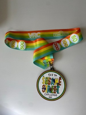 Get to Sesame Street Challenge 2021 Medal VRC Virtual Running Club You Did It