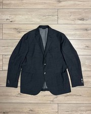 Men's L.B.M. Luigi Bianchi Mantova Gray Reda Wool Blazer Jacket 36R Light Sport