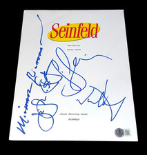 SEINFELD CAST SIGNED AUTOGRAPH SCRIPT TELEVISION DREYFUS RICHARDS BECKETT BAS X1