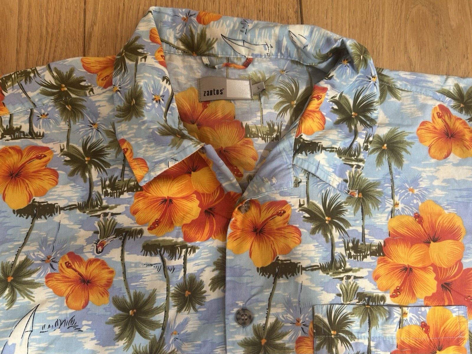 Zantos Hawaiian Shirt Men’s Large image 2
