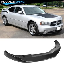 For 06-10 Dodge Charger Sedan Ikon V2 Unpainted Front Bumper Lip Spoiler Pu
