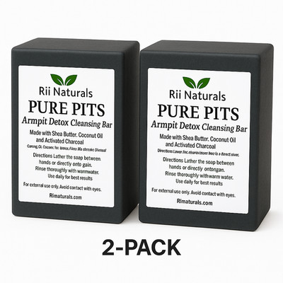ACTIVATED CHARCOAL SOAP BARS 2 PACK Armpit Detox Cleanse Anti-Aging Exfoliation