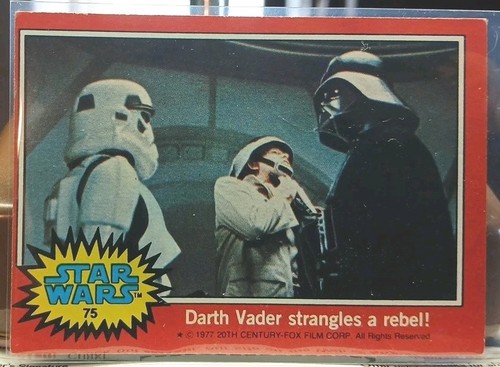 1977 Topps Star Wars #75 Darth Vader strangles a rebel! — Raw