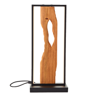 Brilliant LED Tischleuchte 50Cm Brilliant Tischlampe LED Tischlampe Schwarz/Holz