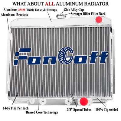 Radiator 4 Row Aluminum Fit 1967 1968 1969 1970 Ford Mustang Mercury Cougar V8