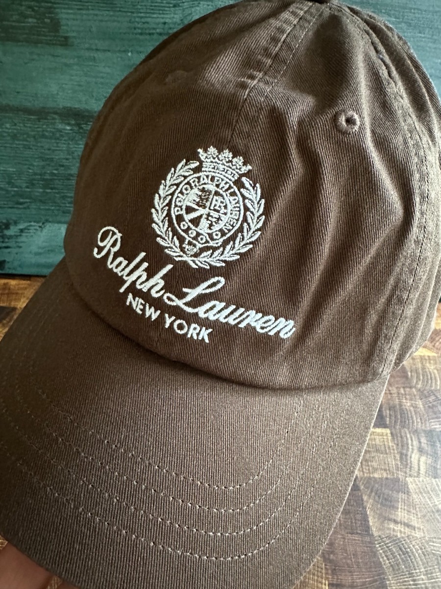 Polo Ralph Lauren Crest-Embroidered Twill Ball Cap Branch Brown | eBay