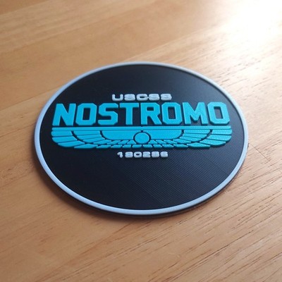 USCSS Nostromo Untersetzer | Alien inspiriert Getränke Matte | 3D gedruckt Sci-Fi Geschenk blau