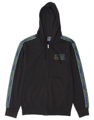 Champion Herren Graphic Zip Hoodie Pullover XS Schwarz Colourblock Baumwolle CT15