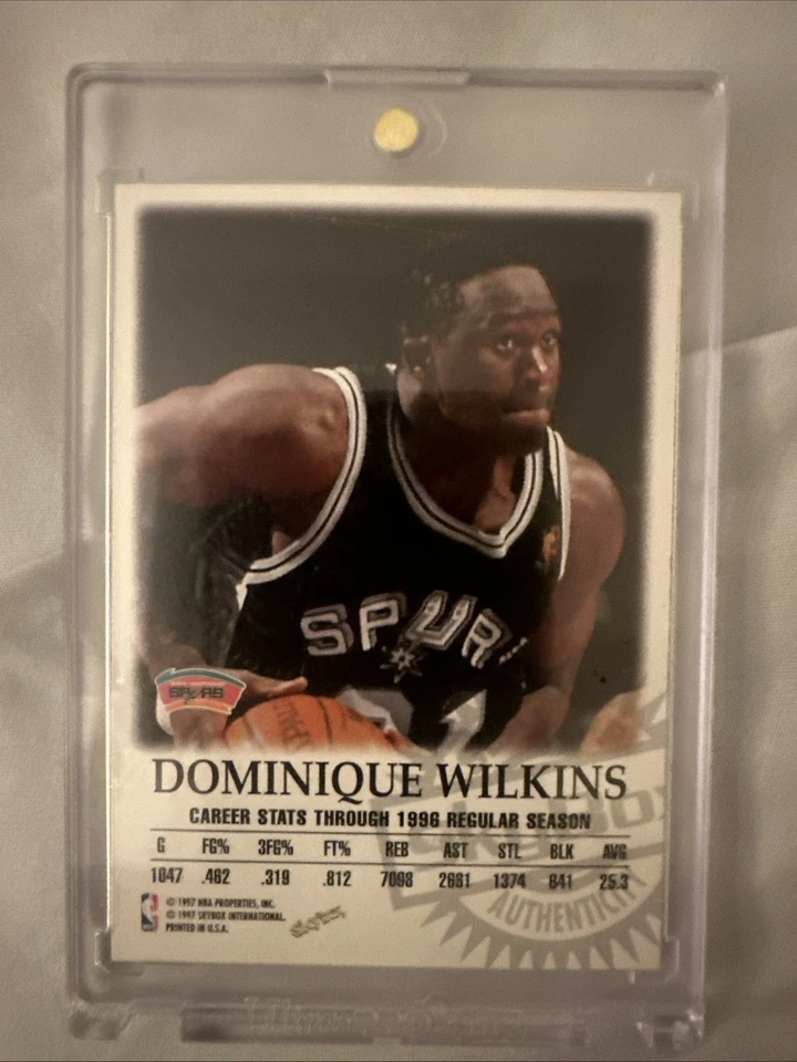 1997 - 98 Skybox Premium - Autographics Dominique Wilkins (AU) — 第 2/2 张图片