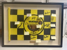 Arnold Palmer & Gary Player Signed 1998 Vantage Championship Flag Glass Framed