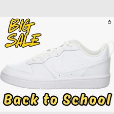 Nike Boy's Size 7Y - Court Borough Low 2 GS BQ5448-100