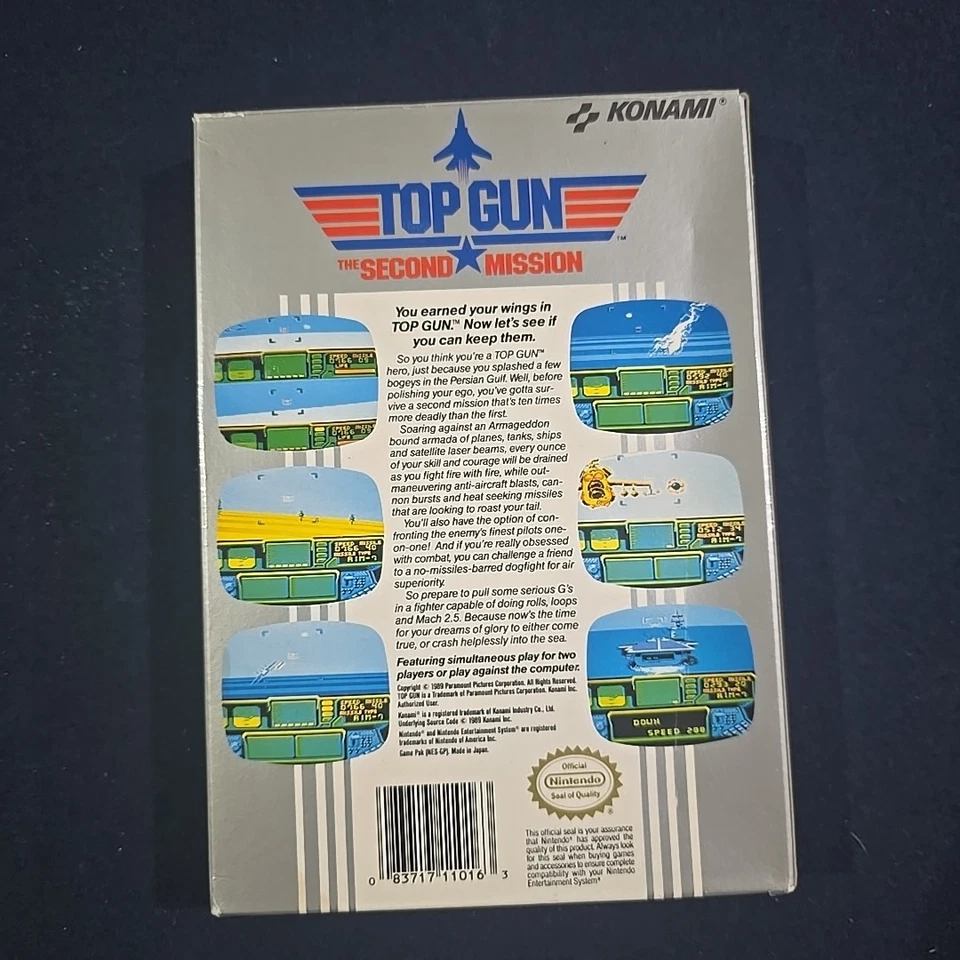 Top Gun: The Second Mission (Nintendo Nes 1989) Complete Manual Inserts  Rev A - Image 3 of 4