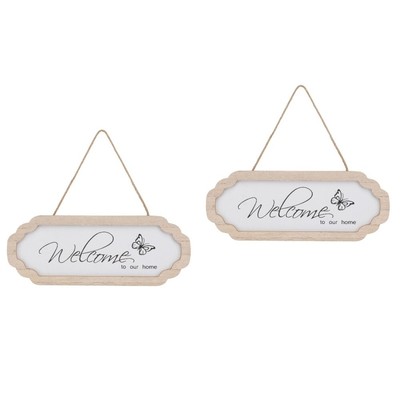  2 Pieces Welcome Sign Wall Custom Decoration Vintage Home Ornament Retro